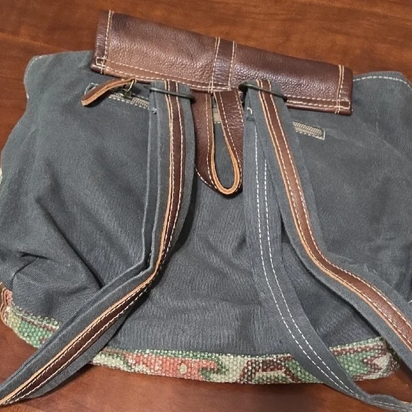 Myra Bag Brown and White Patterned Handbag - Picture 6 of 6